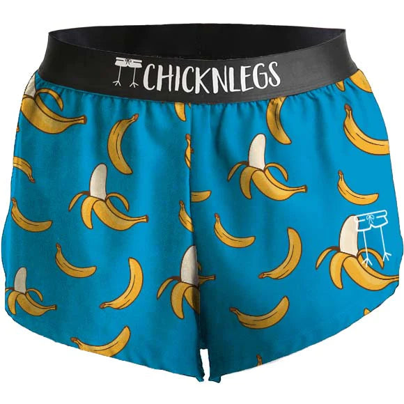 Men's Blue Banana 2 Split Running Shorts - Lightweight Athletic Shorts for Gym, Workout & Outdoor Activities