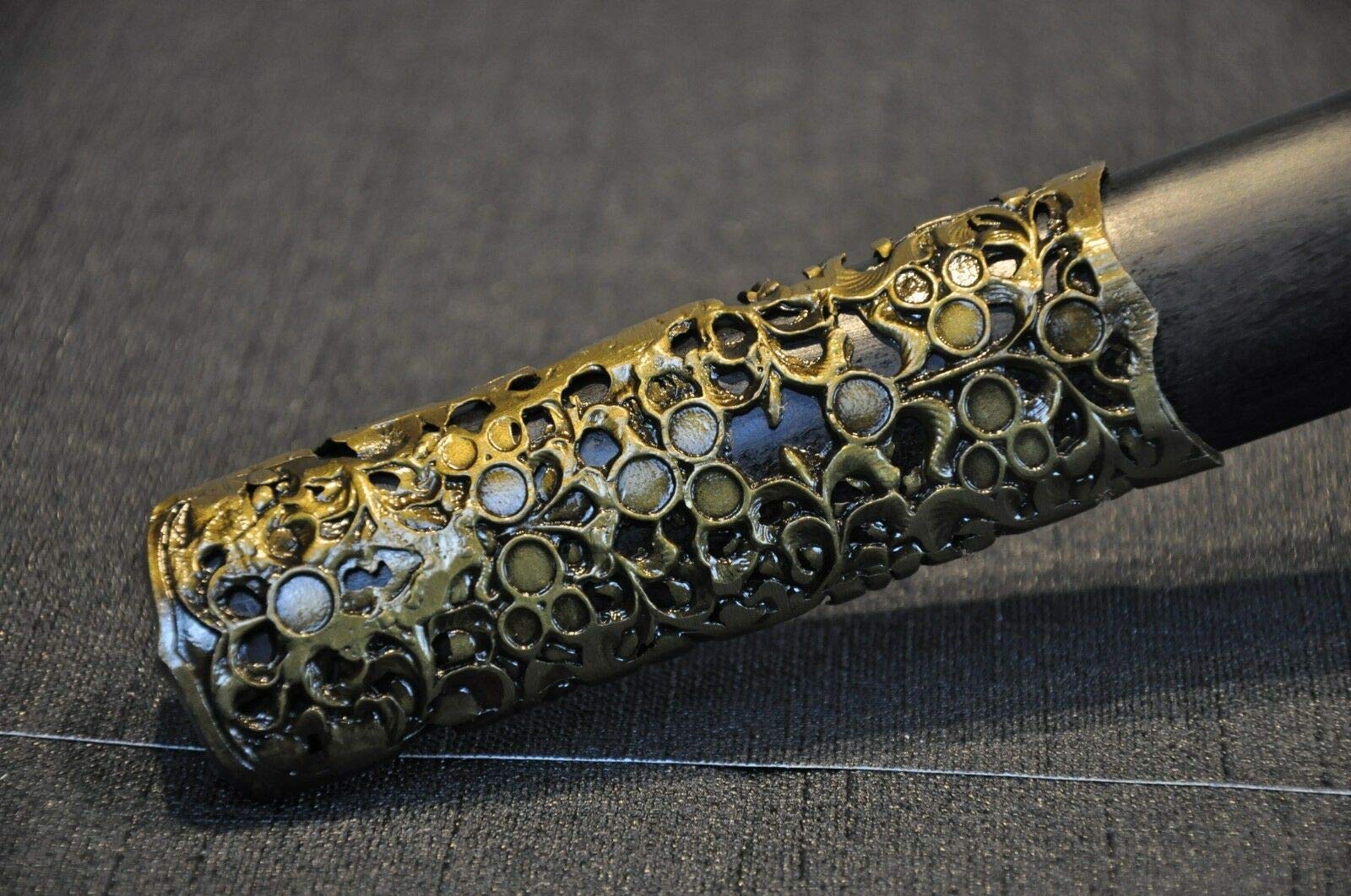 Handmade Damascus Steel Sword Knife with Ebony Handle - XY Hollow Tang Design, Alloy Blade for Collectors, Cosplay & Medieval Reenactment