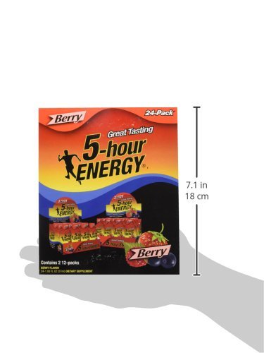 5 Hour Energy Berry Flavor - 1.93 oz Energy Shots (48 Count Pack) | Boost Energy & Focus for Workouts, Study & Long Drives | Caffeine & Vitamin B12 Supplement