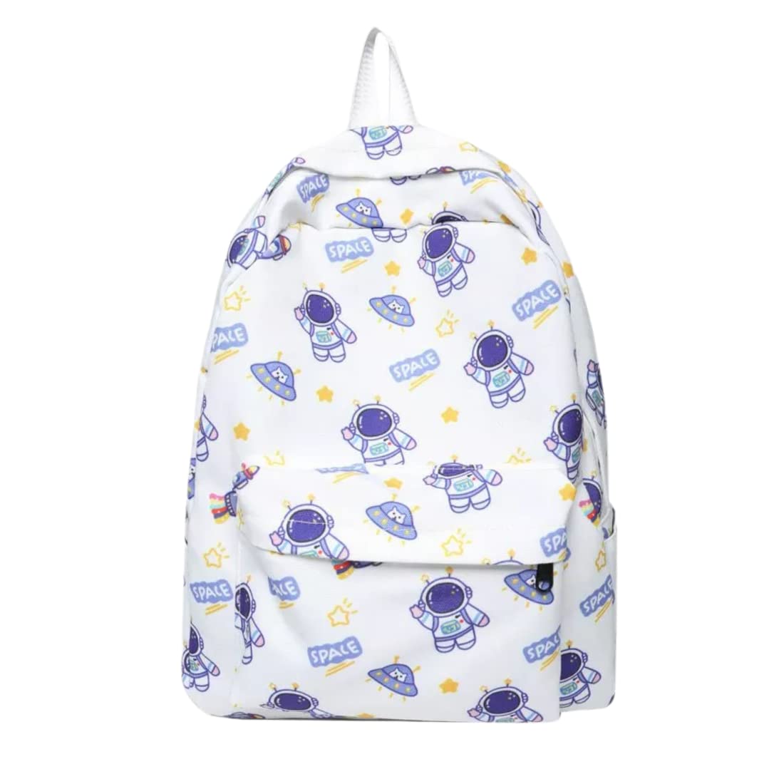 Cute Japanese Kawaii Backpack for Teen Girls - Aesthetic School Backpack with Laptop Compartment, Durable Bookbag for College & High School Students (White) - Perfect for Class, Travel & Daily Use