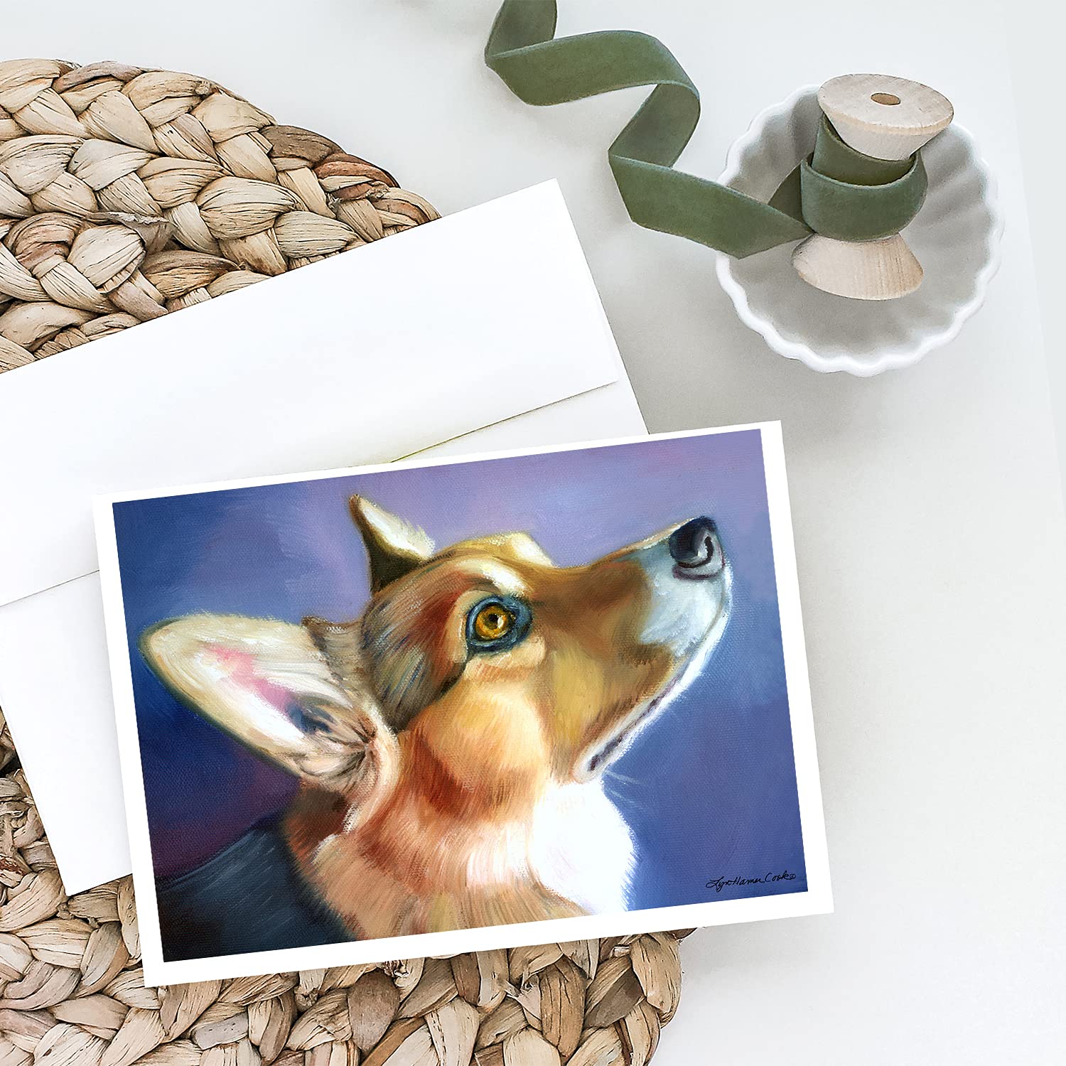 Corgi Devotion Greeting Cards - Pack of 8 Blank A7 Note Cards with Envelopes (5x7 Inches) | Whimsical Dog Lover Stationery for Birthdays, Thank You Notes & Special Occasions