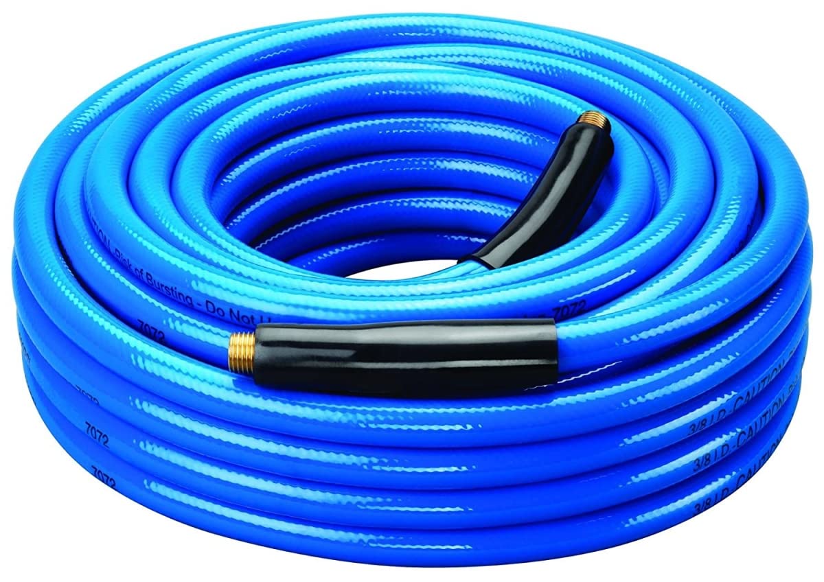 **High-Quality PVC Air Hose Assembly - Blue, 1/4 Inch ID, Flexible & Durable for Air Tools, Inflatables, and Pneumatic Systems**