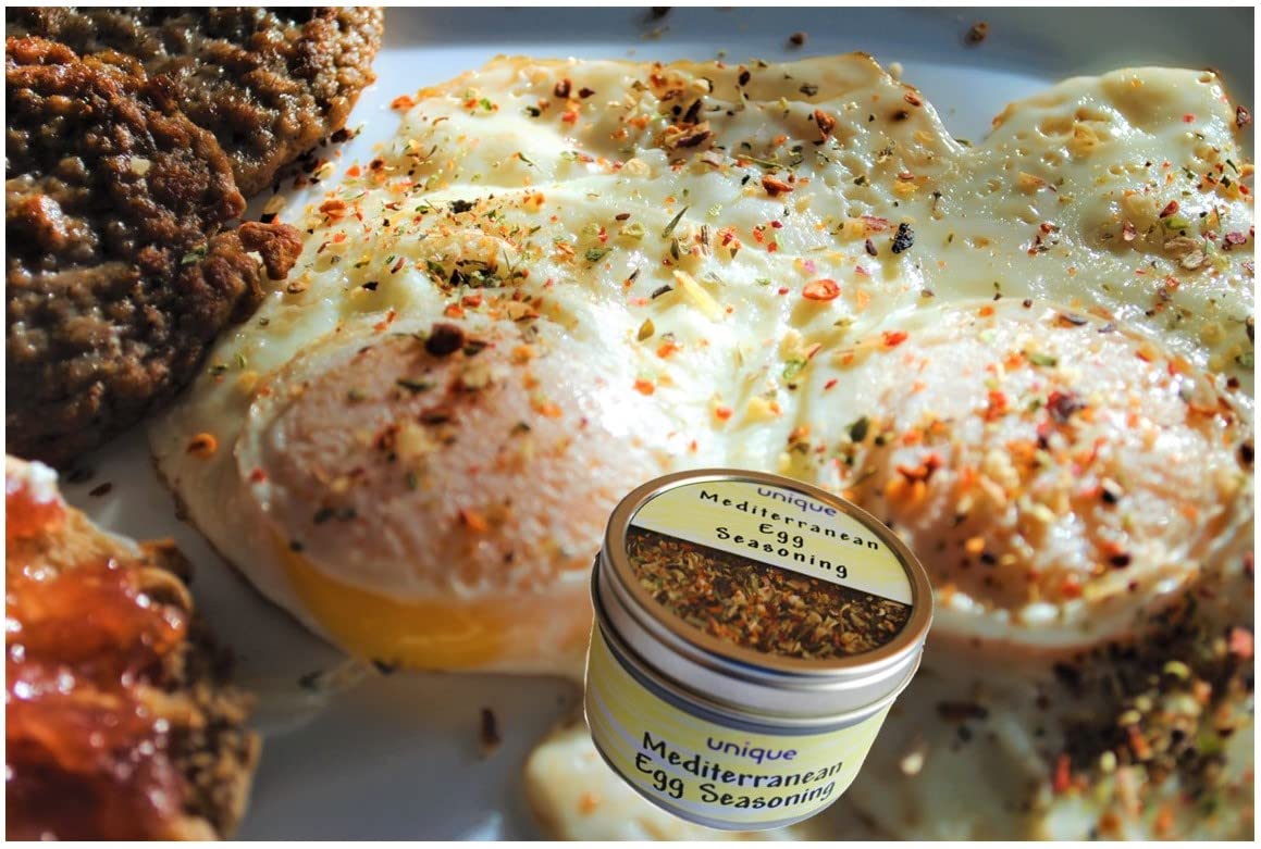 Mediterranean Egg Seasoning 2 oz Tin Can - Premium Spice Blend for Eggs, Salads & Pasta - Perfect for Breakfast, Cooking & Gourmet Meals