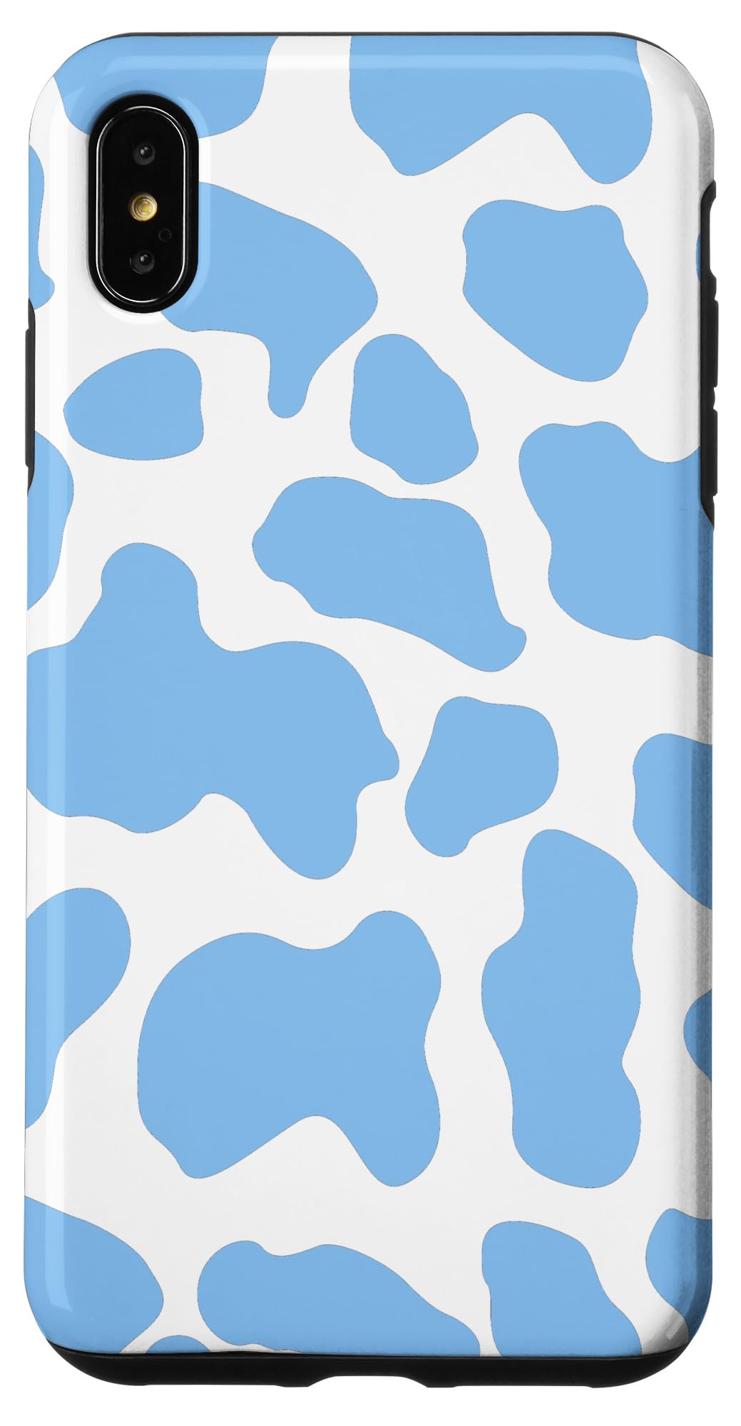 iPhone XS Max Case - Blue Cow Print Spotted Animal Pattern Protective Cover | Durable Shockproof Phone Case for Women & Men | Perfect for Daily Use, Work, Travel & Outdoor Activities
