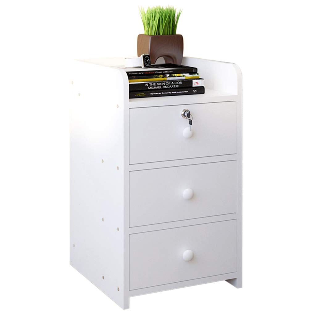Multifunctional Bedside Locker with Drawer Storage - Secure Locking Bedroom Cabinet for Home Organization | Perfect for Small Spaces, Dorm Rooms & Apartment Living