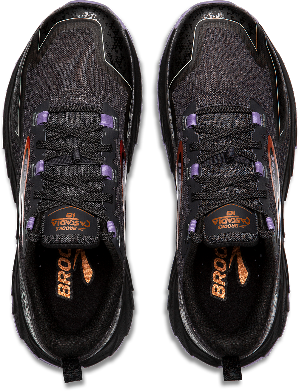Women's Cascadia 18 Trail Running Shoes - Ebony/Sweet Lavender/Copper | Lightweight & Durable for Hiking, Jogging & Outdoor Adventures