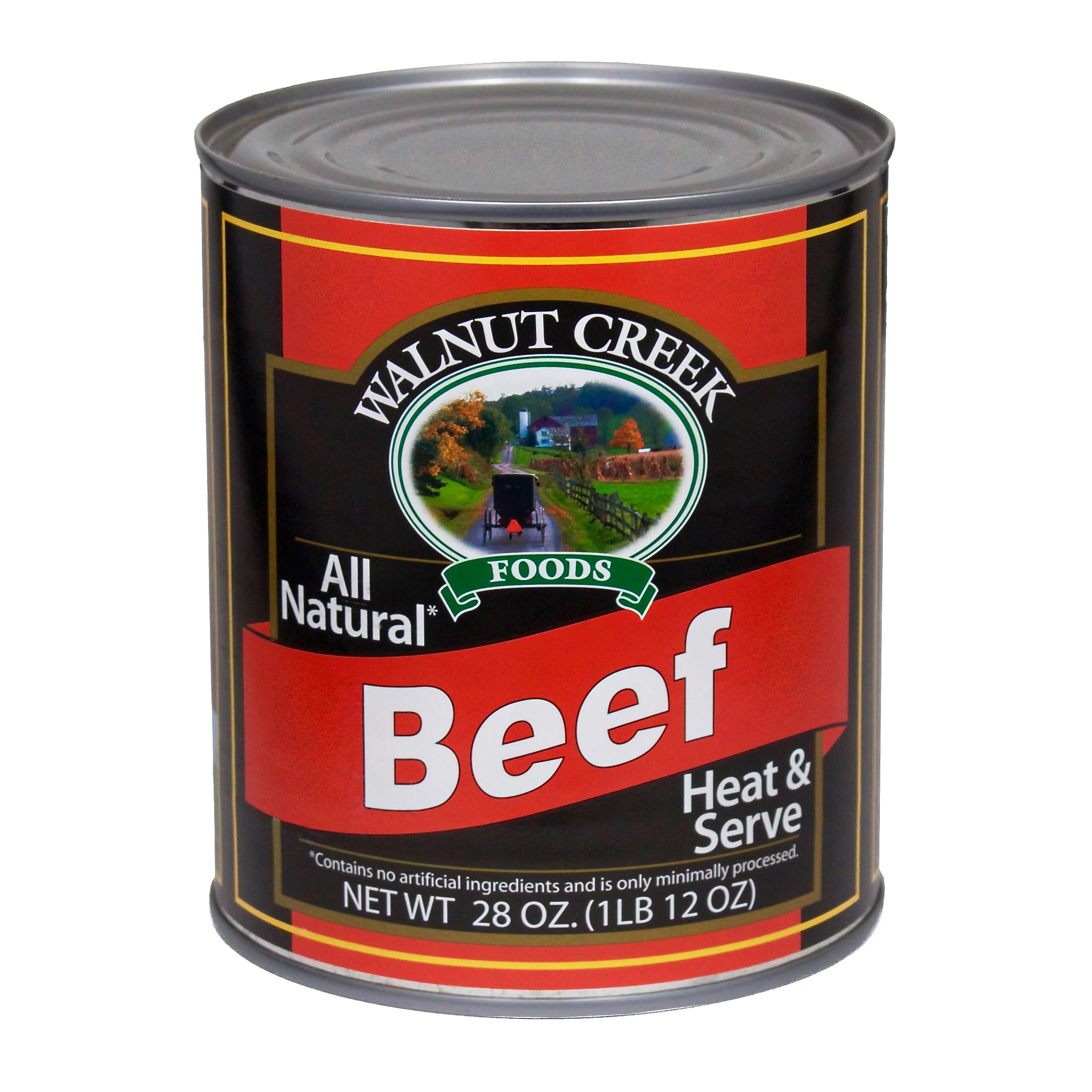 AmishTastes Walnut Creek Canned Meats Variety Pack - 112 Oz (Beef, Chicken, Pork, Turkey) | Long Shelf Life, Emergency Food Supply, Camping & Survival Essentials