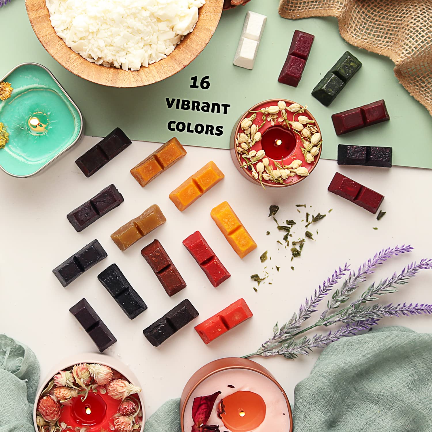 Premium DIY Soy Candle Making Kit for Adults & Kids - 2Lb Natural Soy Wax, 58-Piece Supplies with Electric Wax Melter, Wicks, Fragrance Oils - Perfect for Home Crafting, Gifts & Relaxation Therapy