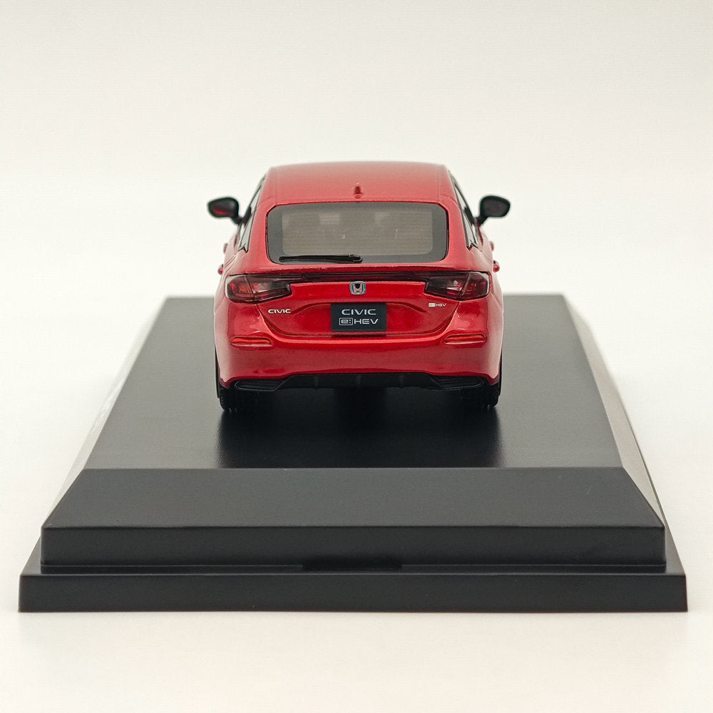 1/43 Scale Honda Civic FL4 E-HEV Premium Diecast Model Car - Crystal Red Metallic - Collectible Hobby Japan Toy for Display & Gift Giving