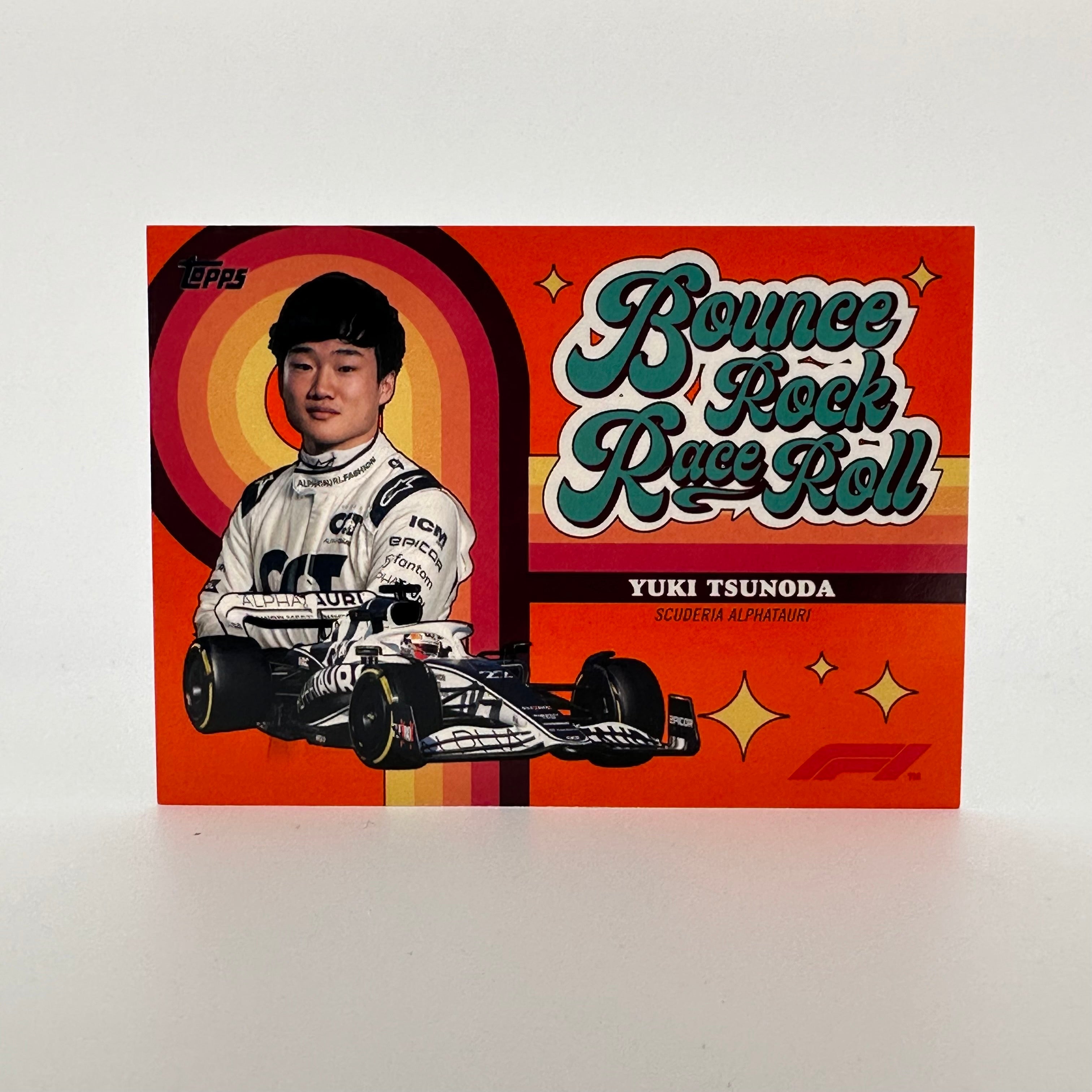 2022 Topps Formula 1 Yuki Tsunoda Orange #08/25 Bounce Rock Race Roll - Rare Racing Card for Collectors & F1 Fans - Perfect for Display, Trading, and Memorabilia Collections