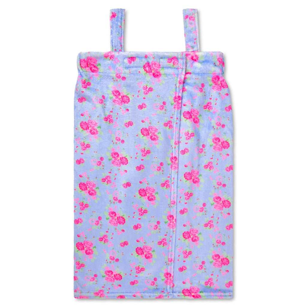 Iscream Ditsy Floral Spa Wrap - Soft Cotton Bathrobe for Women, Lightweight Kimono Robe with Pockets, Perfect for Spa, Beach, and Home Relaxation