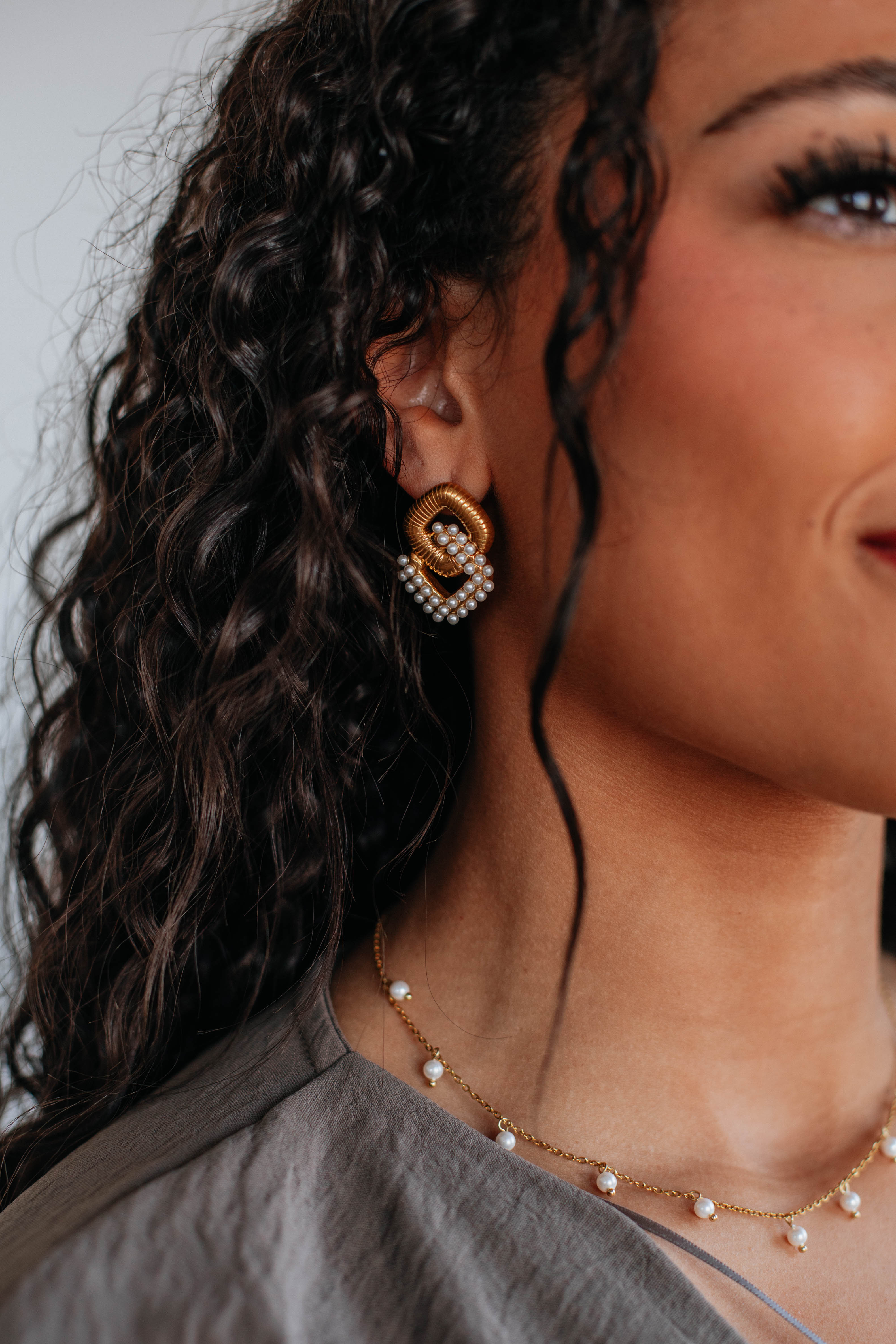 Corissa Pearl Earrings for Women - Elegant Freshwater Pearl Stud Earrings with Sterling Silver Post - Perfect for Weddings, Parties & Everyday Wear
