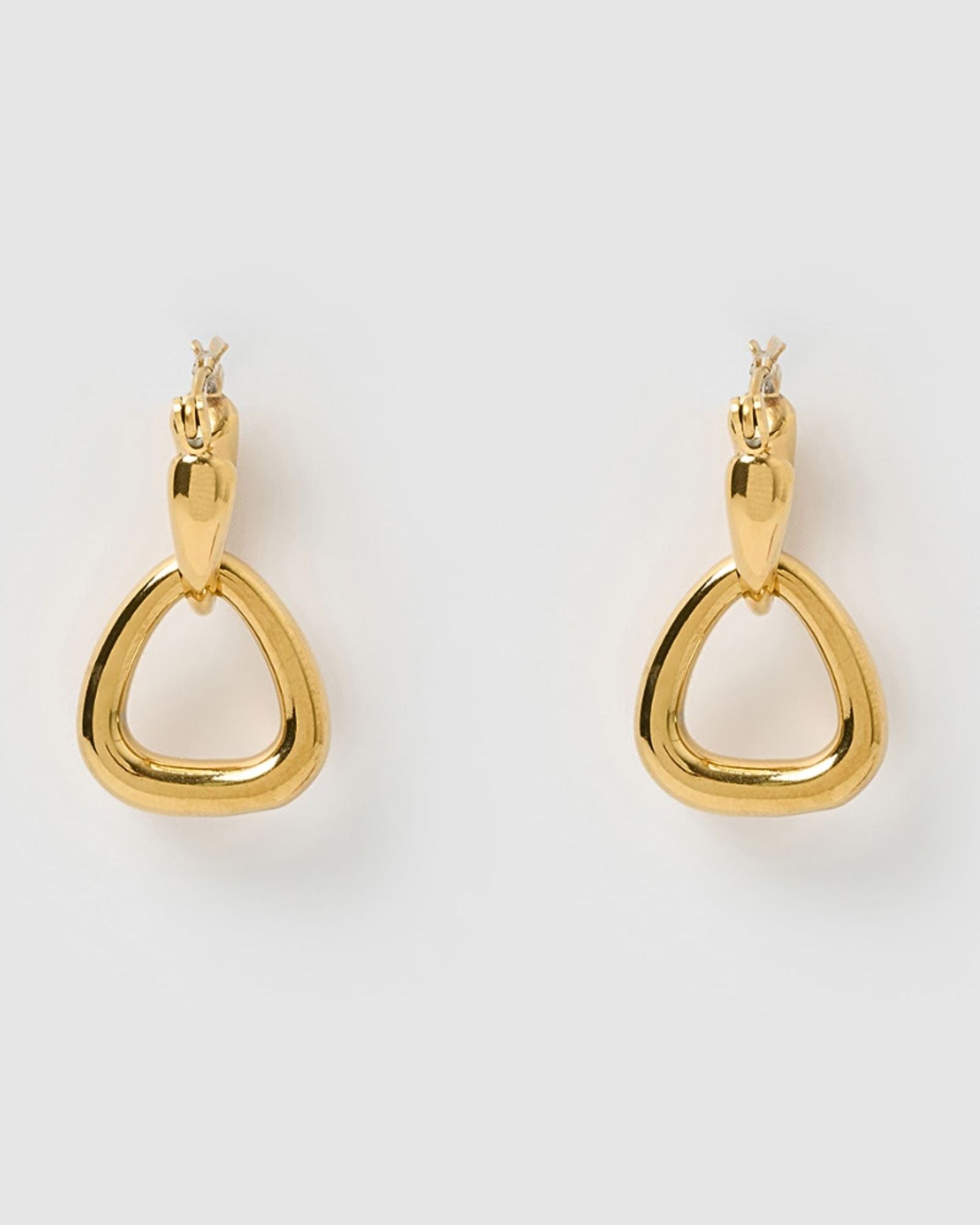 Izoa Darcy Gold Hoop Earrings for Women - Elegant & Trendy Jewelry for Everyday Wear, Parties & Special Occasions