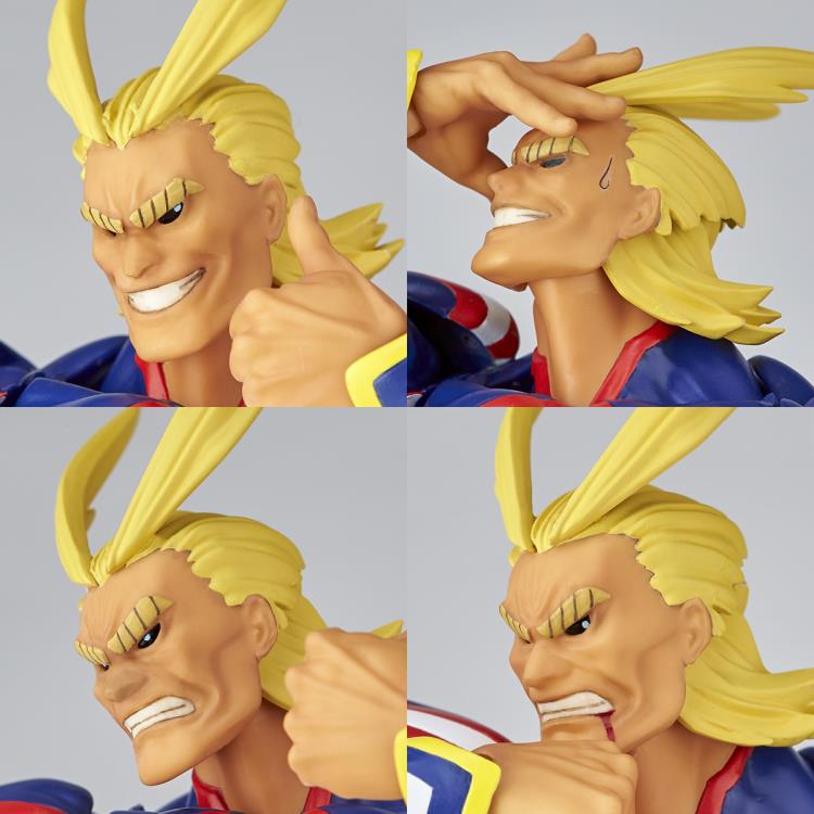 Amazing Yamaguchi Revoltech All Might Action Figure - My Hero Academia Anime Collectible for Display & Play