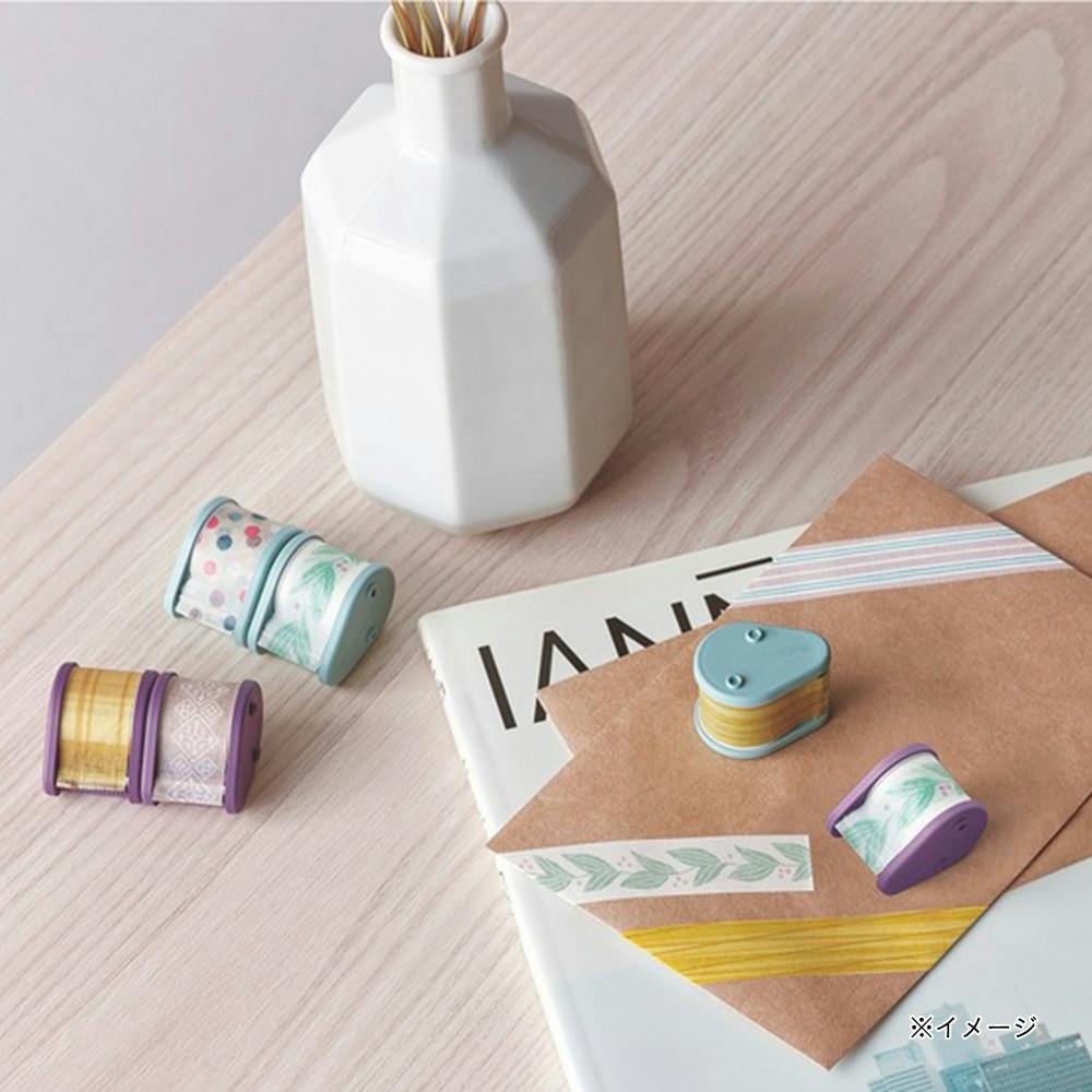 KOKUYO Bobbin Masking Tape Petit Cutter Set - Precision Crafting & DIY Projects for Artists, Scrapbooking, and Office Use