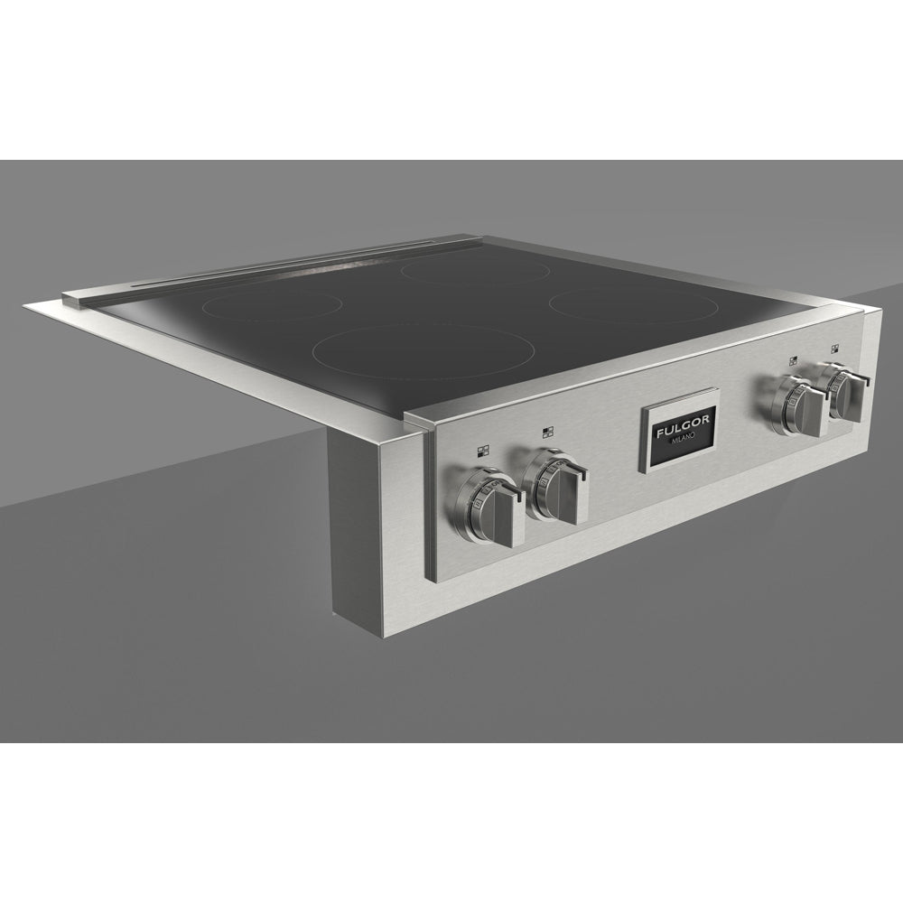 Fulgor Milano F6IRT304S1 30-Inch 600 Series Professional Induction Cooktop - Stainless Steel with Glass Ceramic Surface | Perfect for Modern Kitchens & Gourmet Cooking