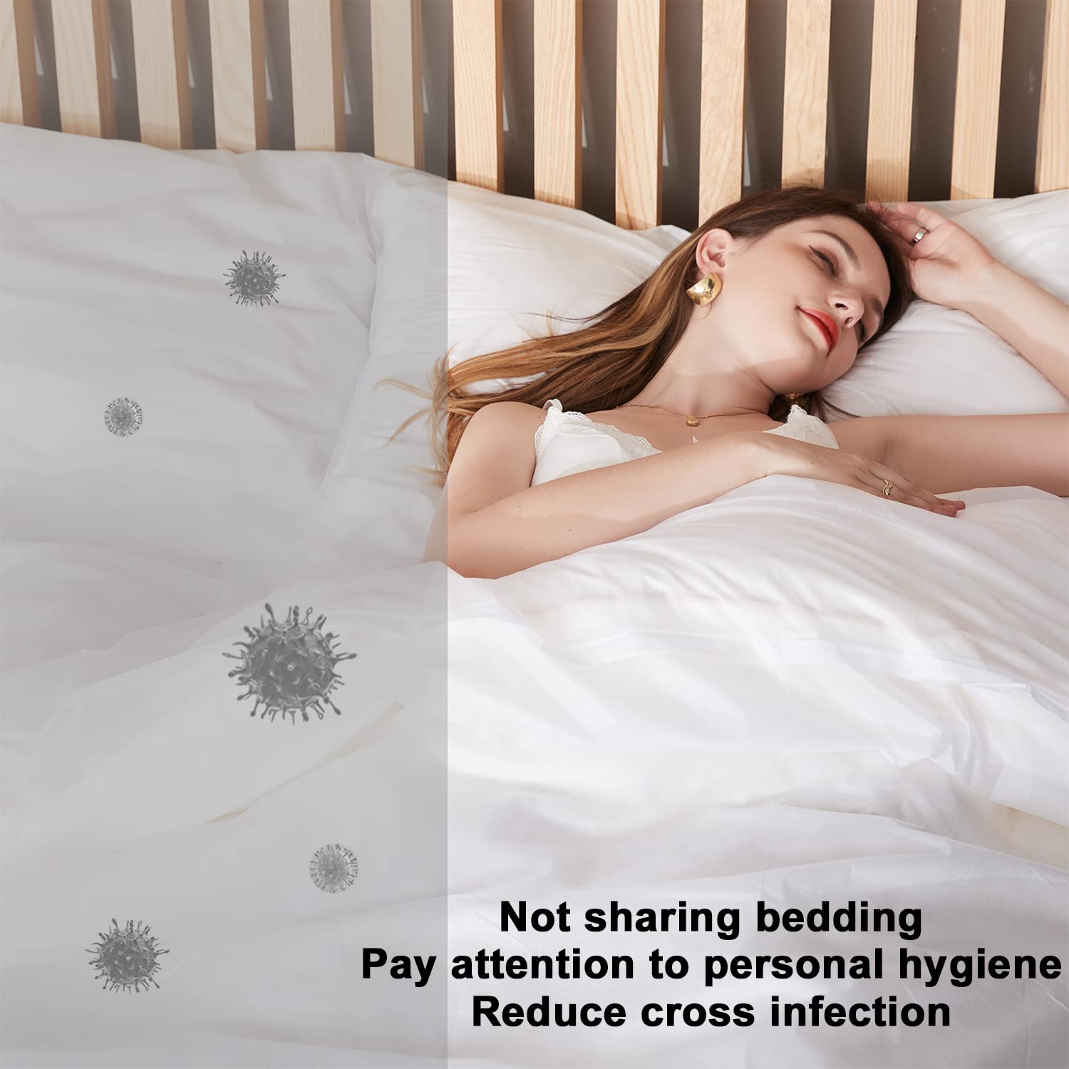 2 Pack Disposable Bed Sheets - Travel Size Disposable Bedding Set with Pillow Cases | Portable Hotel Bed Covers for Hygienic Travel, Camping & Emergency Use | One-Time Use Quilt & Mattress Protector