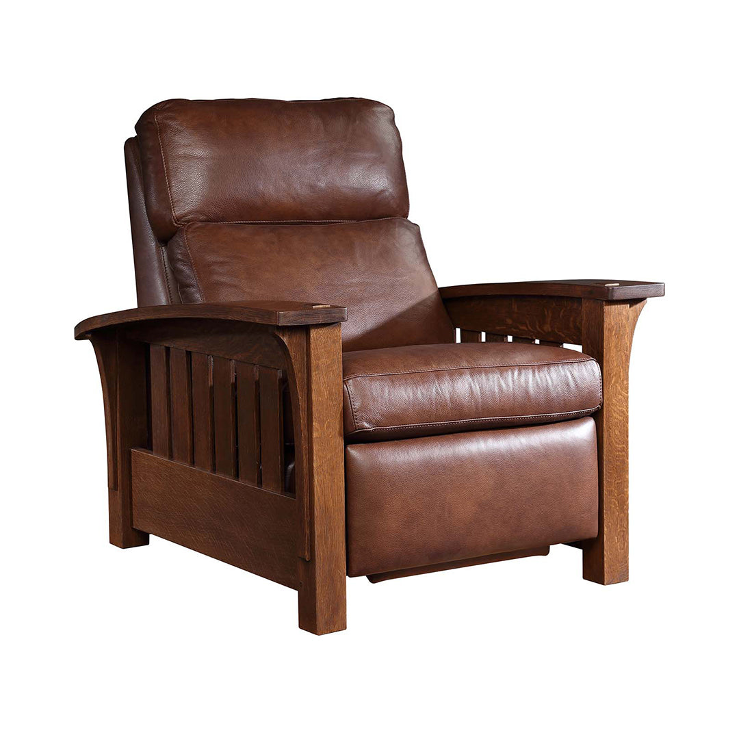 Morris Bow Recliner Chair - Premium Leather Power Lift Recliner with Massage & Heat for Elderly - Perfect for Living Room, Home Theater & Relaxation