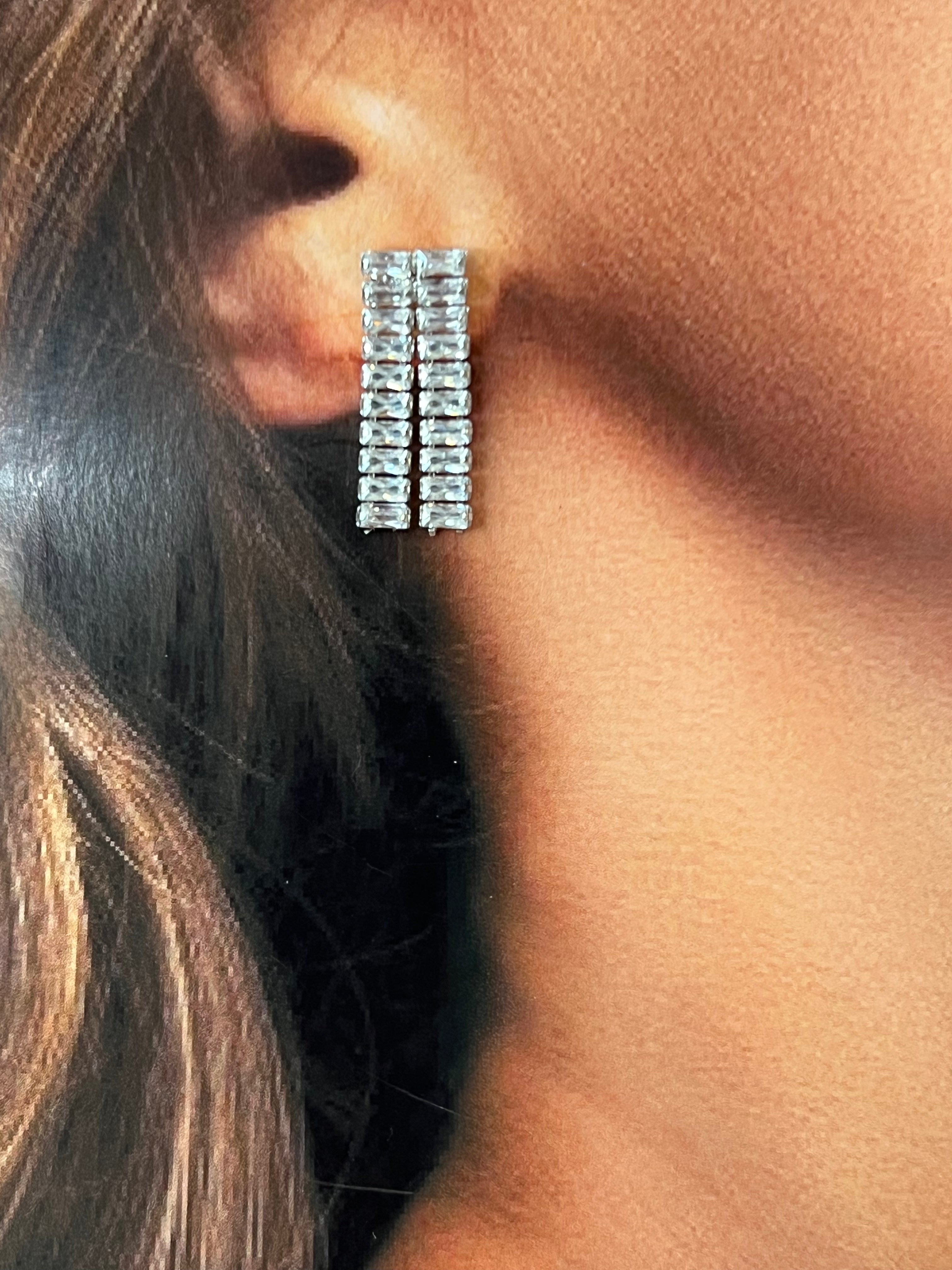 Ti AMO Crystal Earrings for Women - Elegant Dangle Earrings for Party, Wedding & Evening Wear (Final Sale)