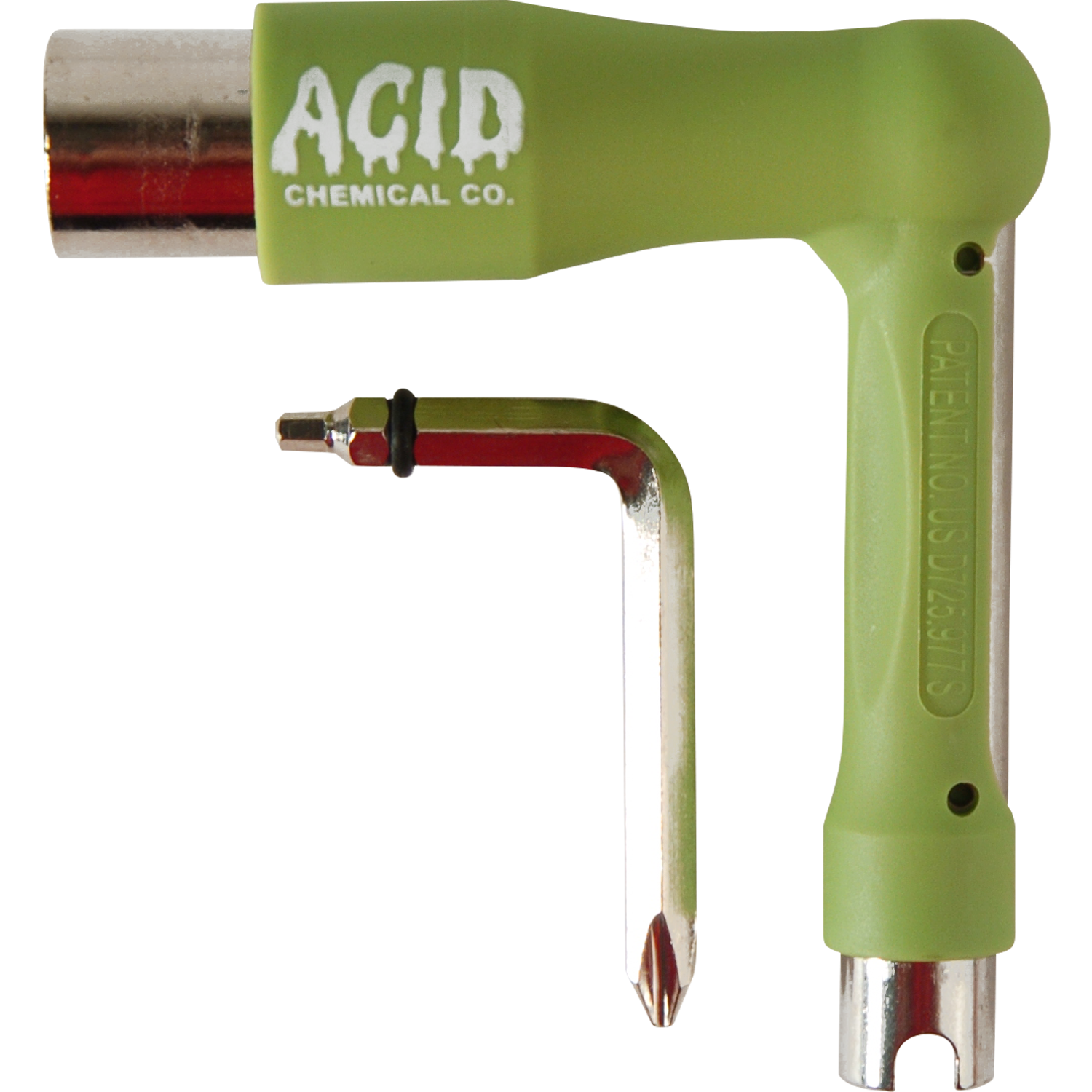 Acid Space Professional Skateboard Tool - Green Multi-Function Skate Tool for Adjusting Trucks & Bearings | Perfect for Skateboard Maintenance & DIY Repairs at Home or Park