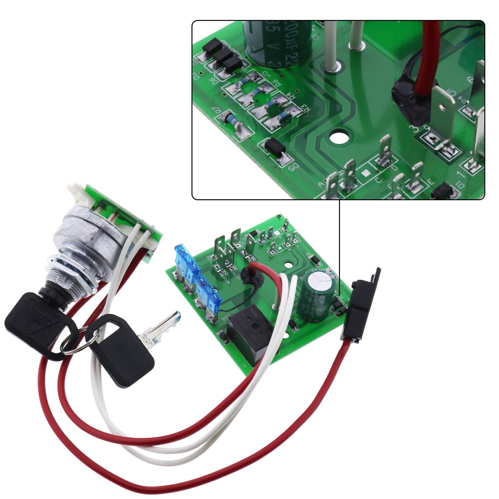 Solarhome AM122913 Starter Ignition Key Switch Module - Compatible with John Deere 325 335 345 Lawn & Garden Tractors (Serial# Below 070000) - Perfect for Tractor Maintenance & Repair