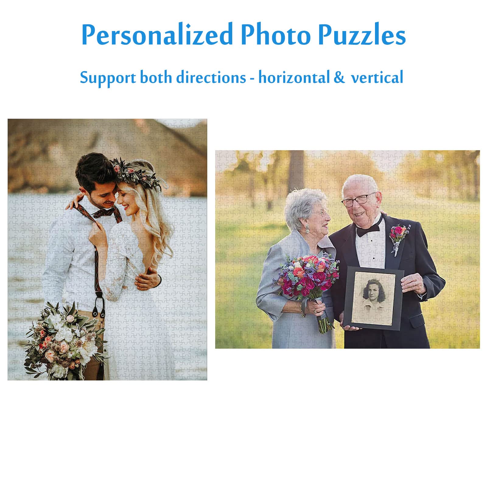 500/1000/2000 Piece Custom Photo Puzzle - Personalized Jigsaw Puzzles from Your Pictures - Perfect Gift for Adults, Teens & Kids - Birthday, Wedding & Family Occasions - Great for Home Decor, Family Bonding & Stress Relief (1000PCS)