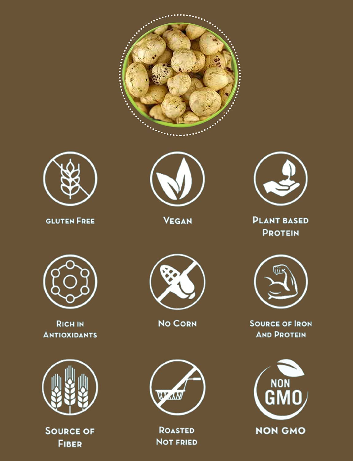 365 Store to Door Roasted Makhana – Papdi Chat Flavor, 150g | High Protein & Fiber Fox Nuts | Gluten Free & Trans Fat Free Healthy Snacks for Kids & Adults | Perfect for On-the-Go, Weight Loss & Movie Nights