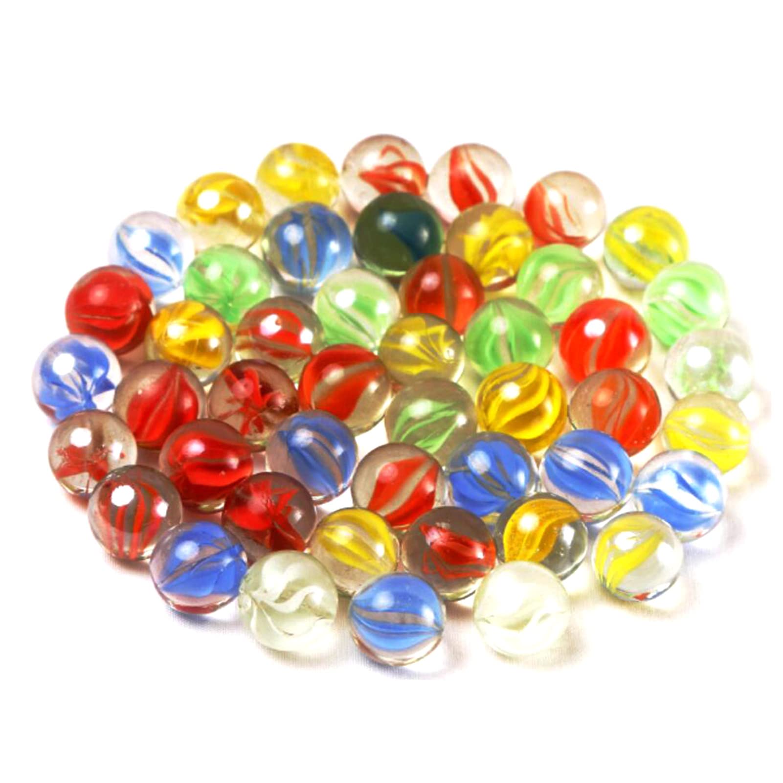WULLWULA 24 Pcs Bulk Colorful Glass Marbles - 25mm/1 Inch Cat Eye Marbles for Kids Games, DIY Crafts & Home Decor | Perfect for Marble Runs, Sensory Play & Vase Fillers