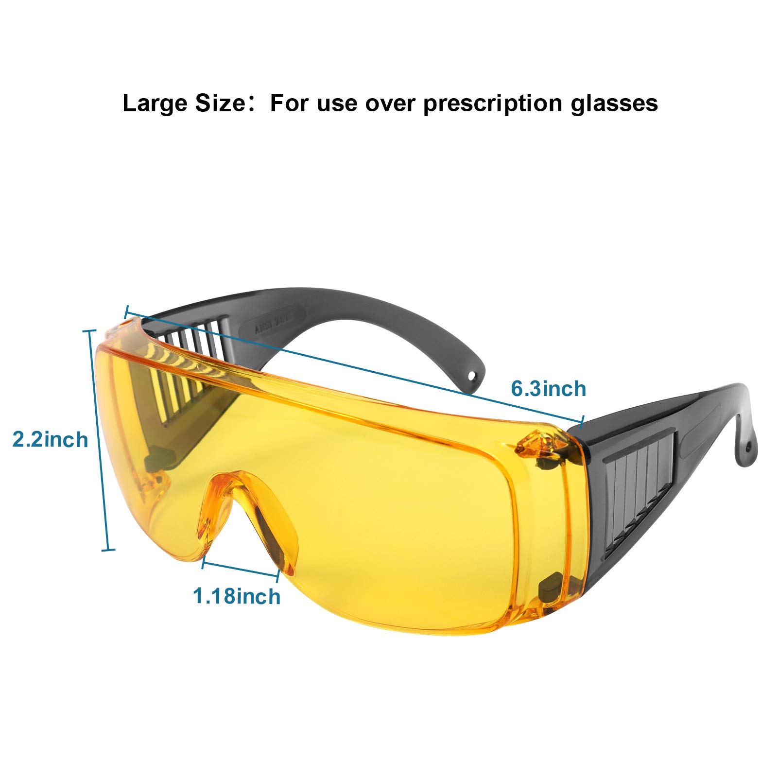 OTG Shooting Glasses - Anti-Fog Safety Glasses for Over Prescription Eyewear | Perfect for Hunting, Shooting Sports & Outdoor Activities