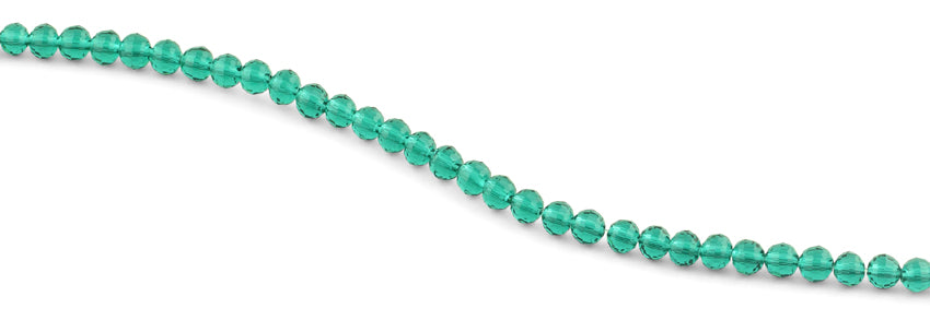 6mm Dark Green Faceted Round Crystal Beads for Jewelry Making, DIY Crafts, Bracelets & Necklaces - Sparkling Glass Beads for Scrapbooking, Home Decor & Gift Projects