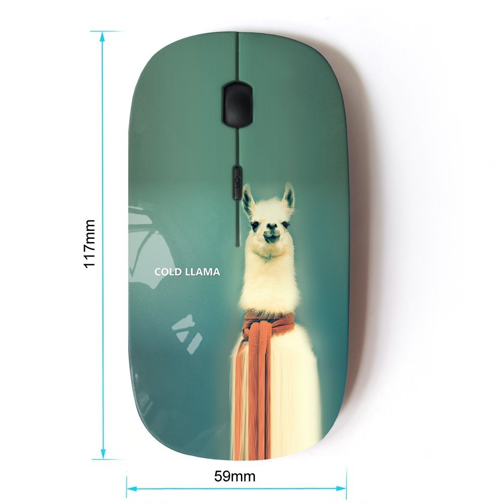 2.4G Wireless Optical Mouse with Funny Cold Llama Design - Perfect for Office, Gaming & Home Use