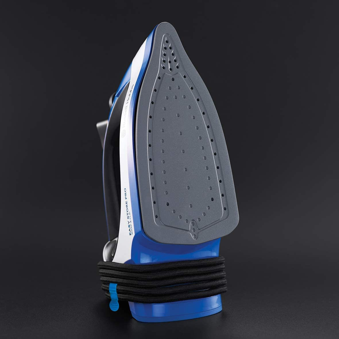 Russell Hobbs RHC1100 Easy Store Steam Iron - 45g Continuous Steam, Blue/White - Perfect for Home & Travel, Quick Wrinkle Removal for Clothes, Shirts & Fabrics