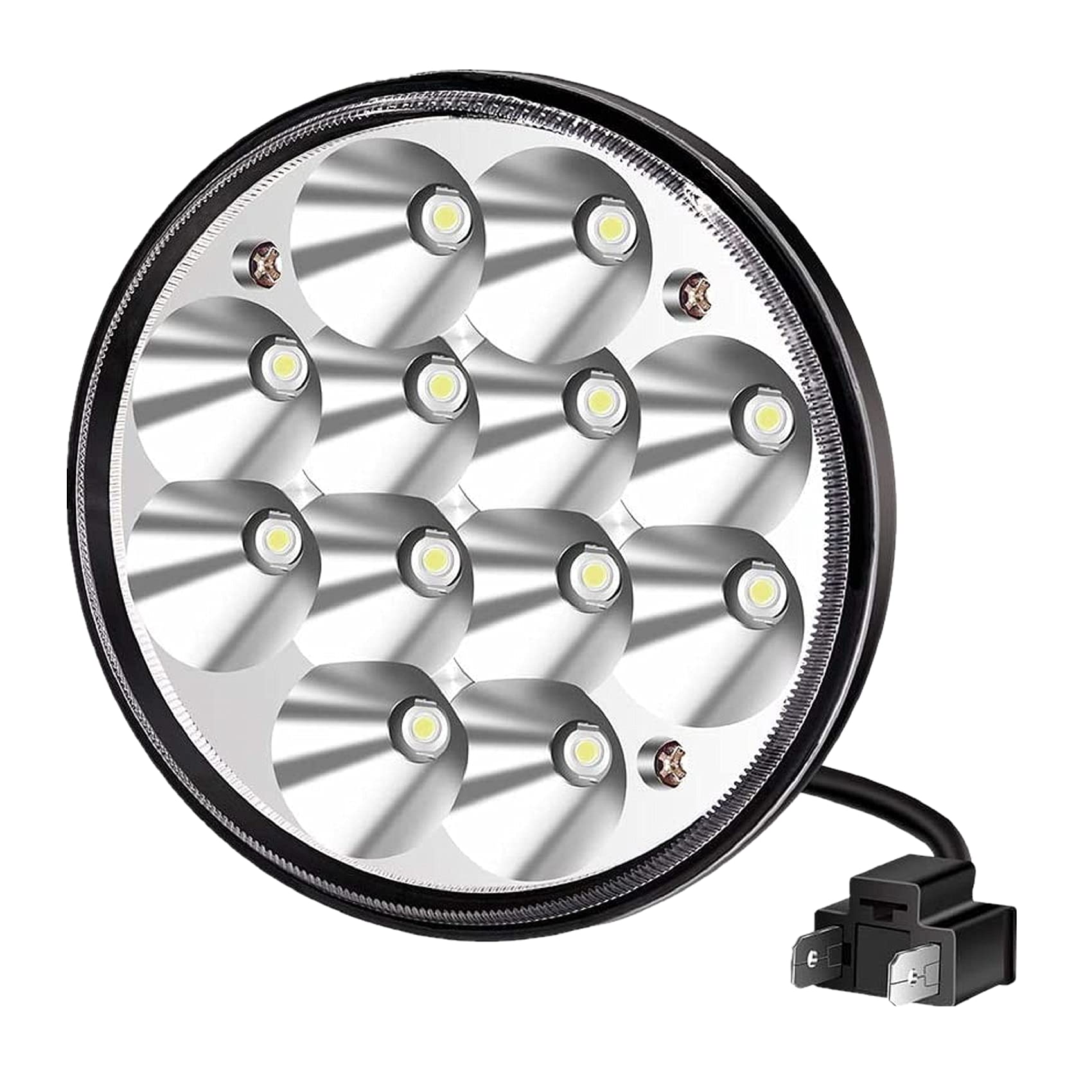 Ourbest H5001 PAR46 LED Light Bulb - 36W Chrome Sealed Beam Projector for Unity Spotlight, 5.75