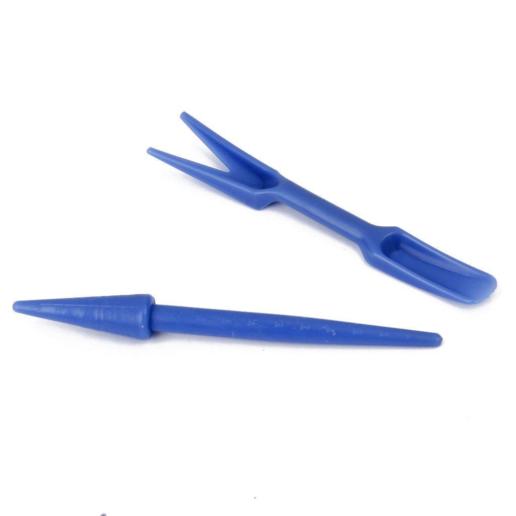 ABchat Plastic Widger with Dibber - Garden Seedling Transplanting Tool (Blue) - Perfect for Indoor Herb Gardens, Seed Starting & Small Plant Care