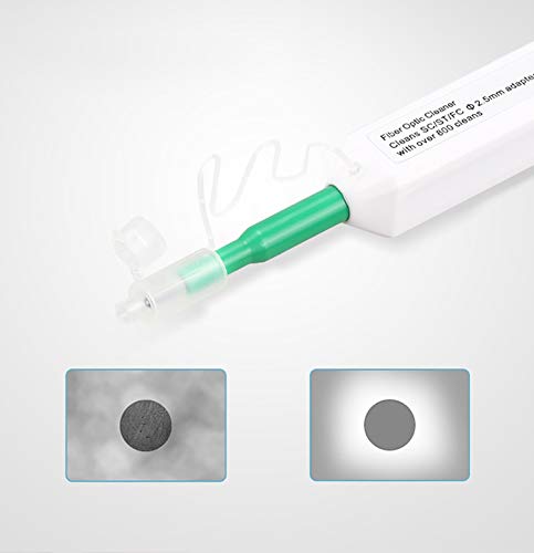 Professional Fiber Optic Cleaning Kit for FC SC ST LC MU Connectors - Includes 1.25mm/2.5mm Cleaner Pens, Cassette & Swabs (MK-200) - Perfect for Telecom, Data Centers & Network Maintenance