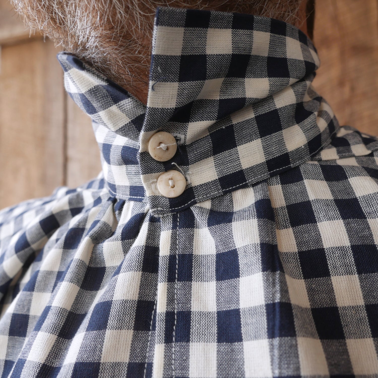 Premium Blue Check Cotton Work Shirt for Men - Durable & Comfortable Workwear for Construction, Farming & Outdoor Activities
