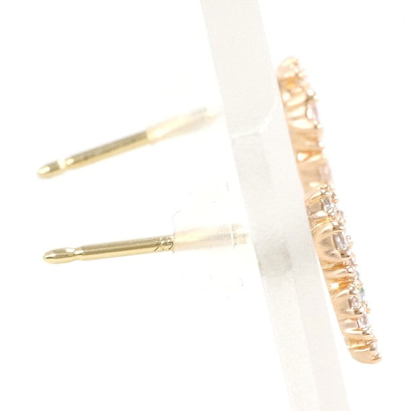 14K Yellow Pink Gold Zircon Earrings for Women - Elegant Stud Earrings for Daily Wear, Party & Gift Giving