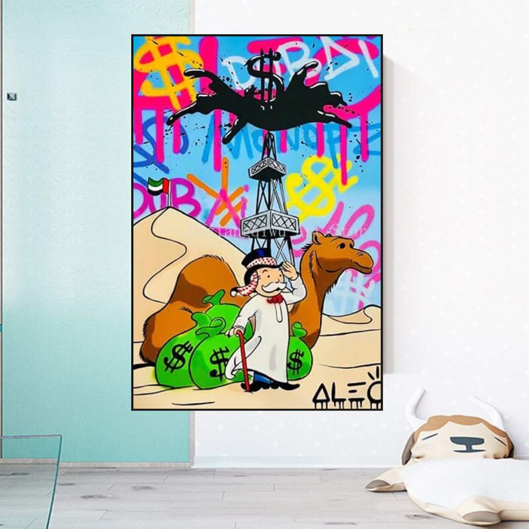 Alec Monopoly Art: Exclusive Oil Millionaire Painting - Perfect for Home Decor, Office & Art Collection