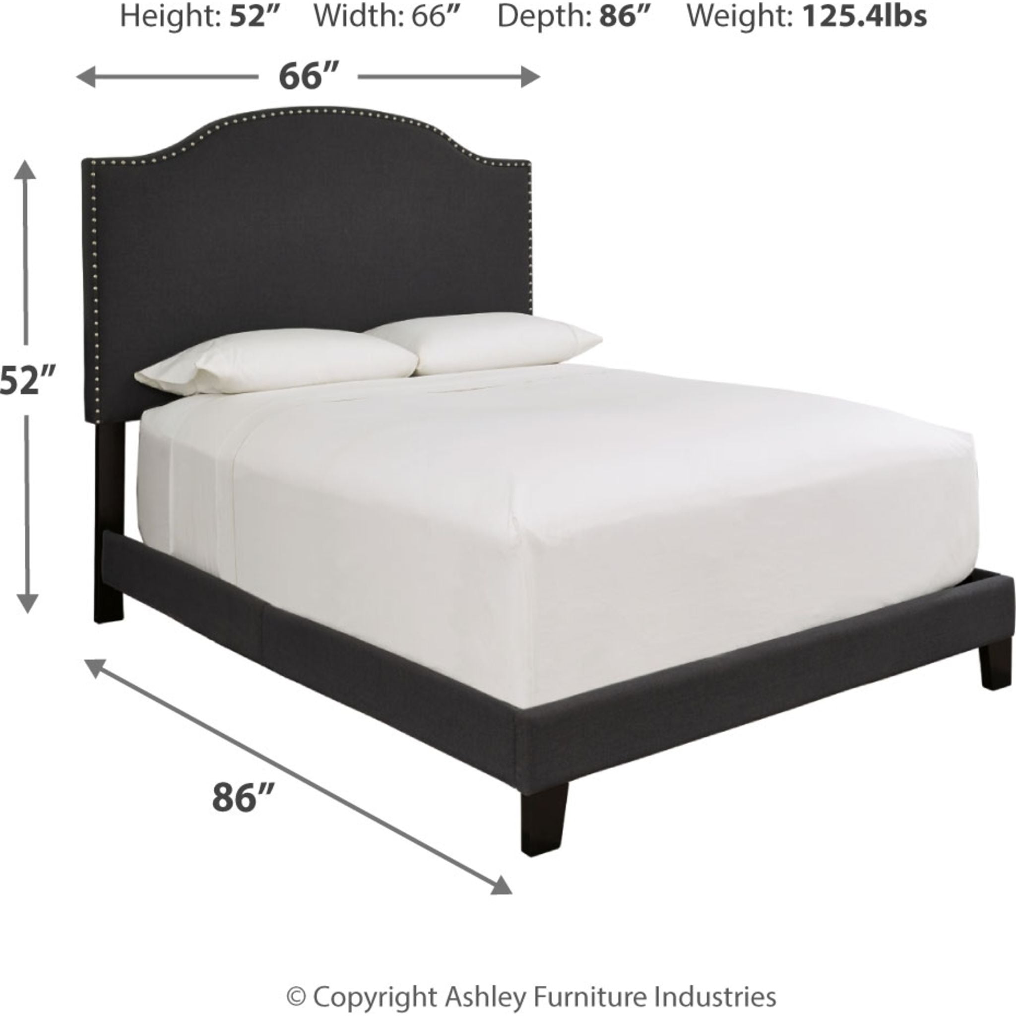 Adelloni Queen Size Bed Frame with Headboard - Modern Platform Bed for Bedroom, Living Room & Guest Room - Sturdy Metal & Wood Design for Home Decor