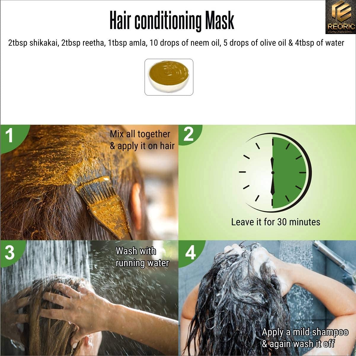Organic Shikakai Powder for Hair Growth & Scalp Care | 100% Natural Acacia Concinna Hair Treatment | Promotes Stronger, Longer Hair | Ideal for DIY Hair Masks & Ayurvedic Hair Care Routines (100g)