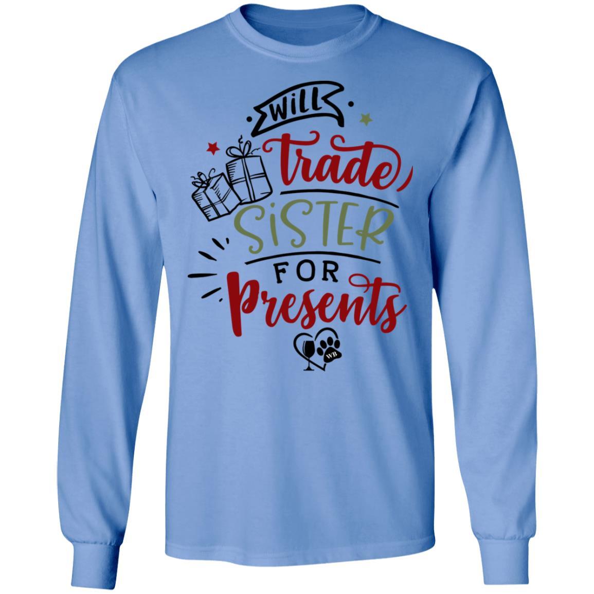 WineyBitches.Co Funny Sibling Gift T-Shirt - Ultra Cotton Long Sleeve Tee for Christmas, Birthday & Family Gifts | Sarcastic Humor Apparel for Sisters & Brothers