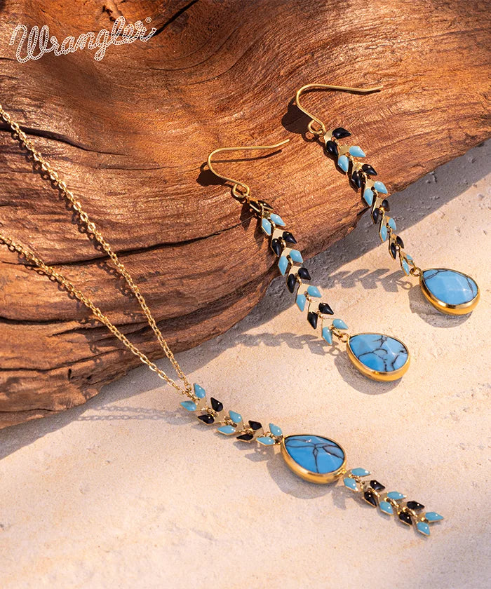 Wrangler Demeter’s Tear Necklace and Earrings Set - Sterling Silver Greek Goddess Jewelry for Women, Perfect for Weddings, Parties & Special Occasions