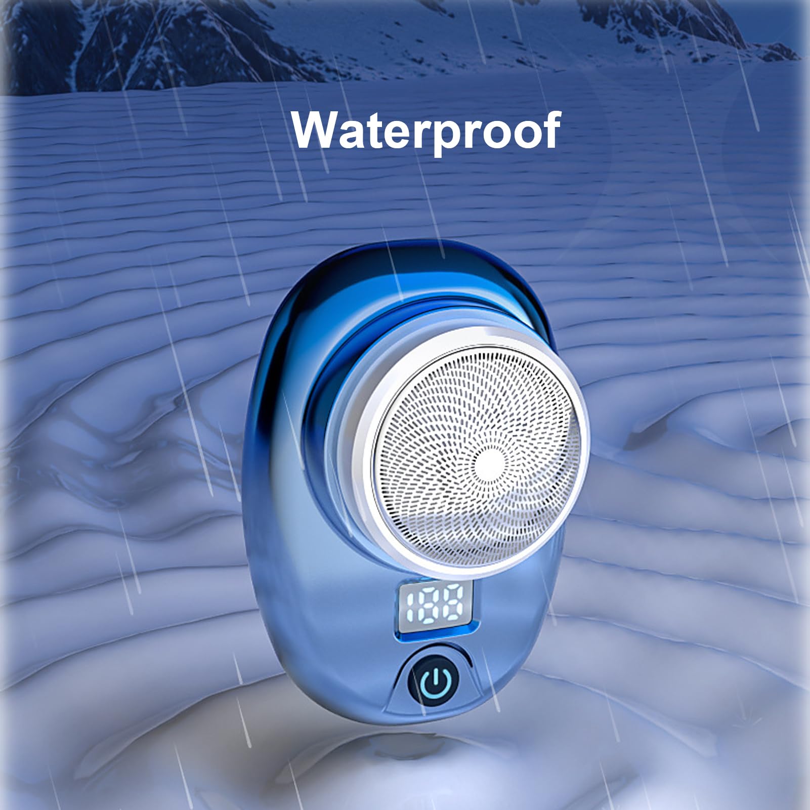 Berbiget Mini Portable Electric Shaver for Men - Rechargeable Waterproof Wet/Dry Trimmer with Silver Finish | Perfect for Travel, Gym & Quick Grooming at Home