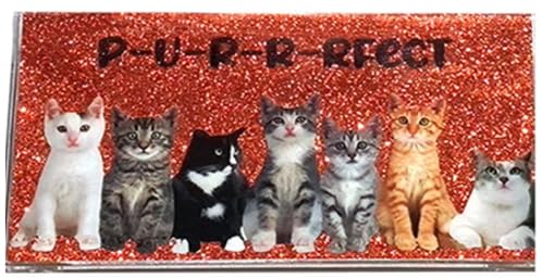2025-2027 Glitter Pocket Planner with Free Notepad - Rusty Orange Cat Kitten Design, Wildlife & Animals Theme | Perfect for School, Office, and Personal Organization