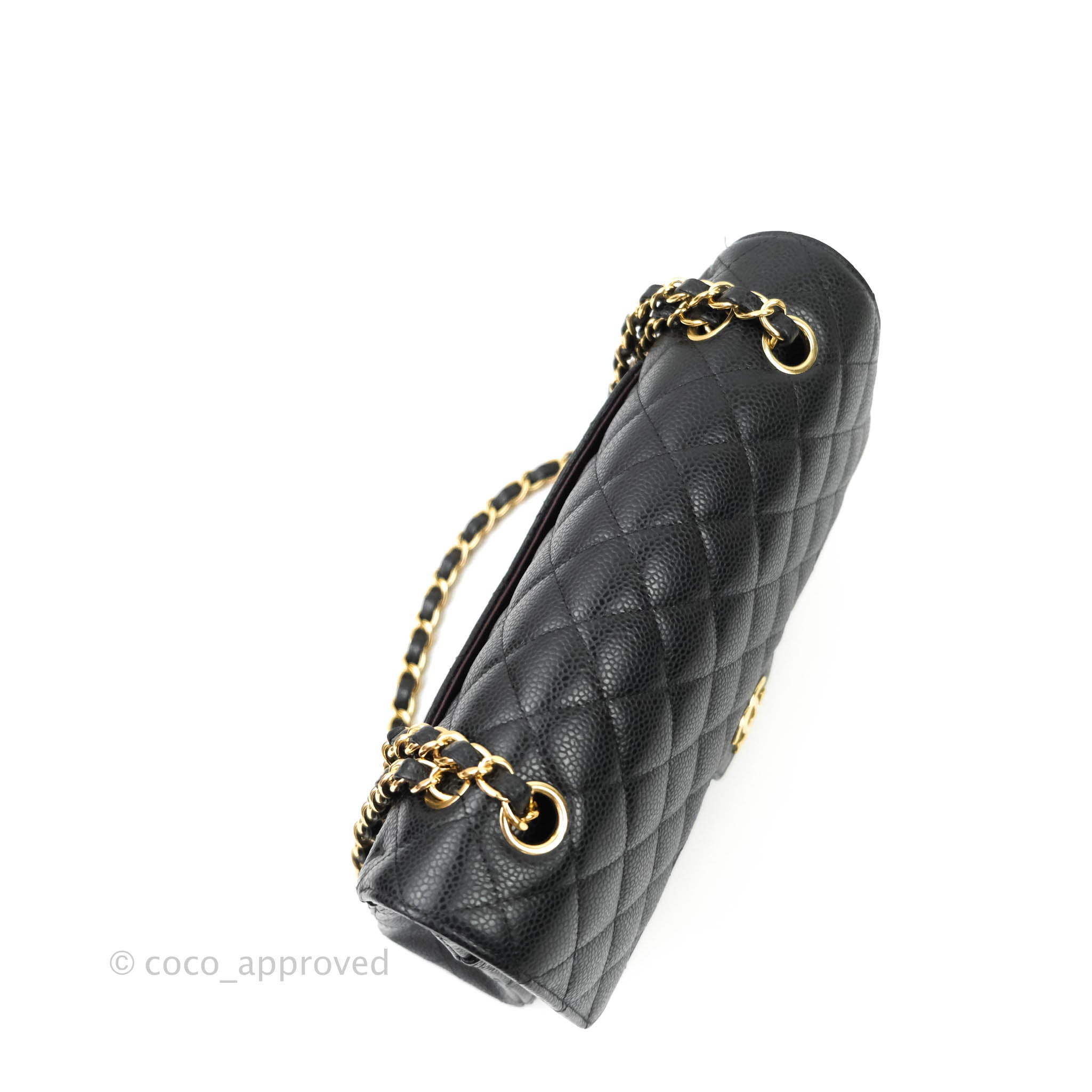 Chanel Classic Medium Double Flap Bag Black Caviar Leather with Gold Hardware - Luxury Shoulder Bag for Women, Perfect for Work, Parties & Special Occasions