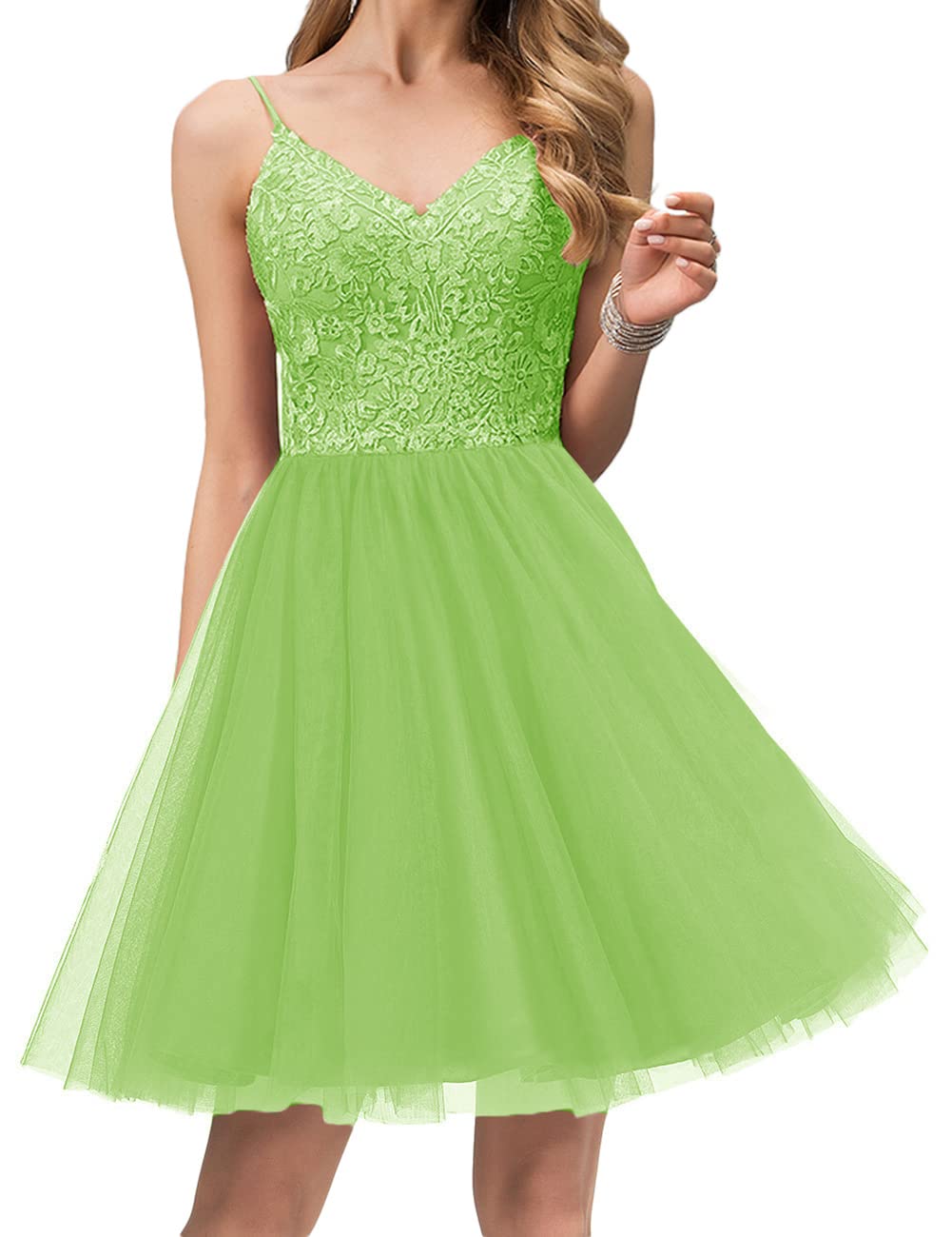 Elegant Lace Cocktail Dresses & Tulle Bridesmaid Dresses - Short Homecoming Party Dresses for Women | Perfect for Prom, Wedding, and Formal Events