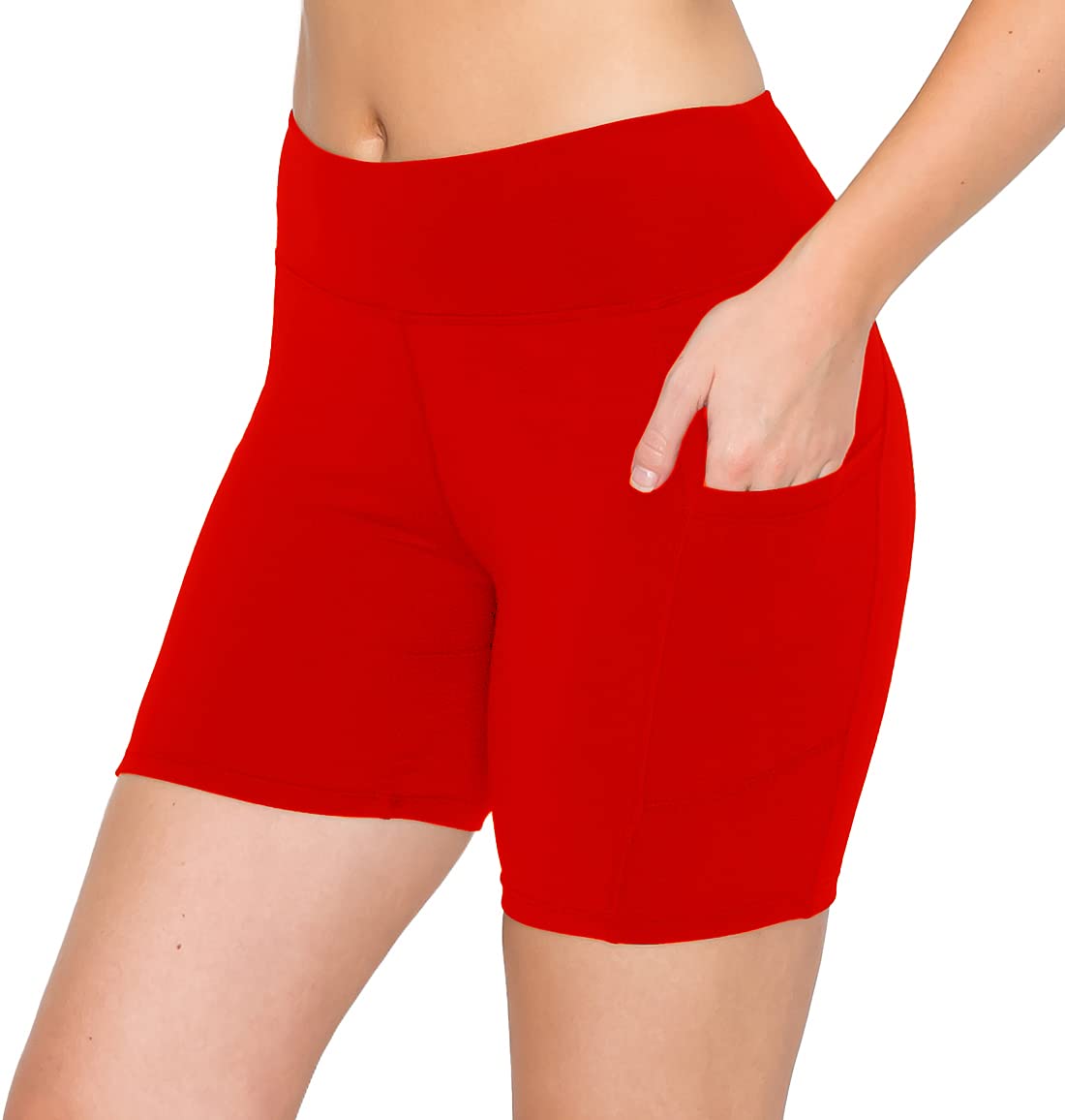 ALWAYS Women's High Waisted Biker Shorts - 3