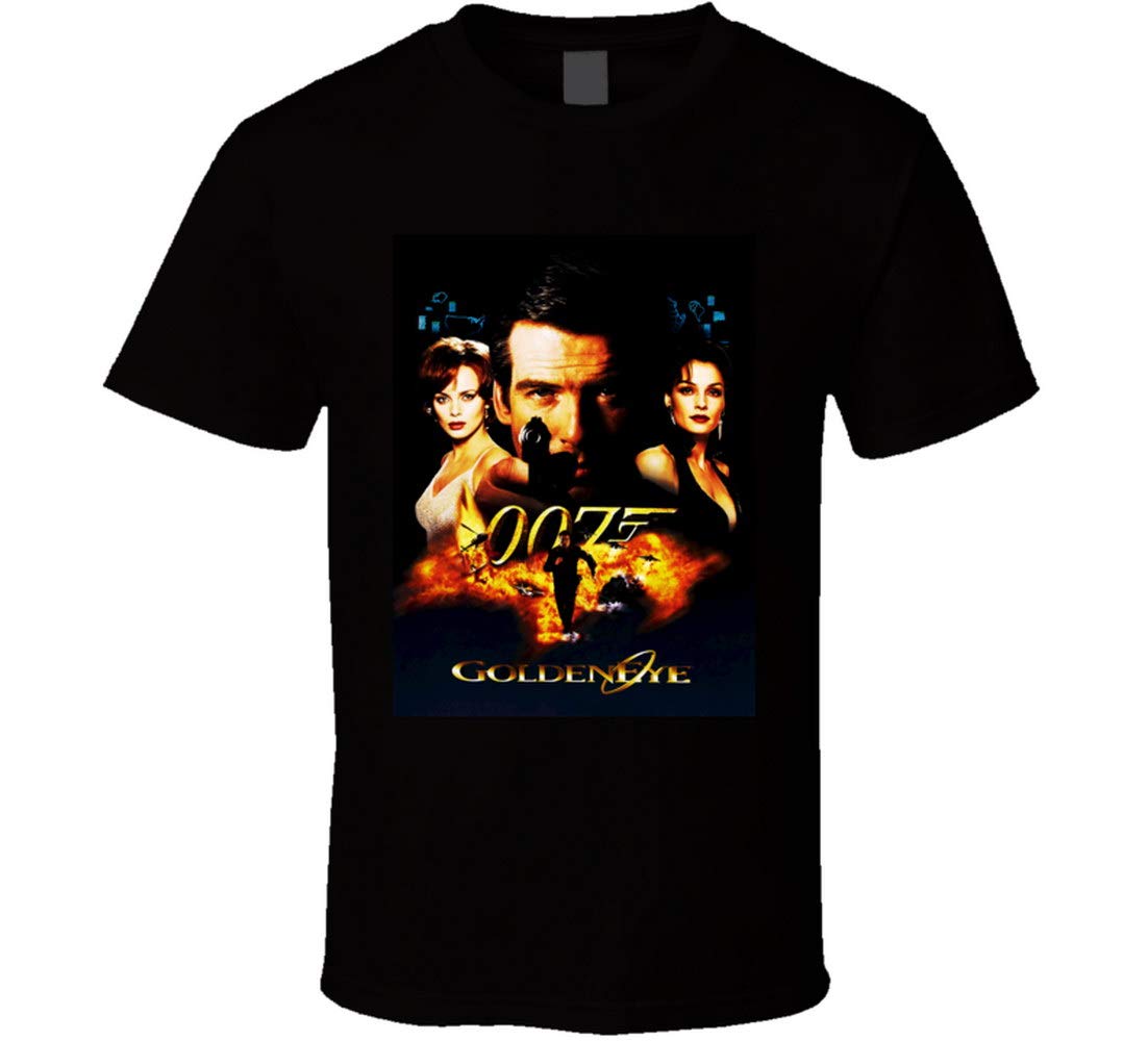 Golden Eye 007 Video Game T-Shirt - Official James Bond 007 Movie Merchandise for Gamers & Fans - Perfect for Cosplay, Gaming Events & Retro Fashion