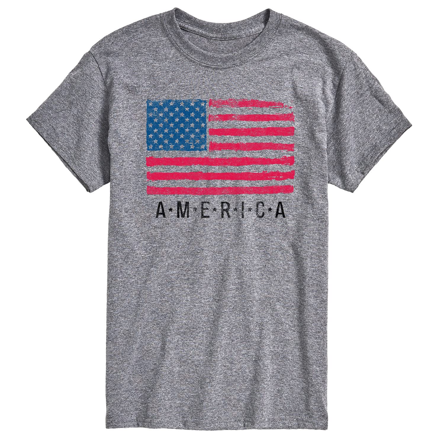 American Flag Distressed T-Shirt for Men - Patriotic USA Short Sleeve Tee - Casual Wear for 4th of July, Veterans Day & BBQ Parties