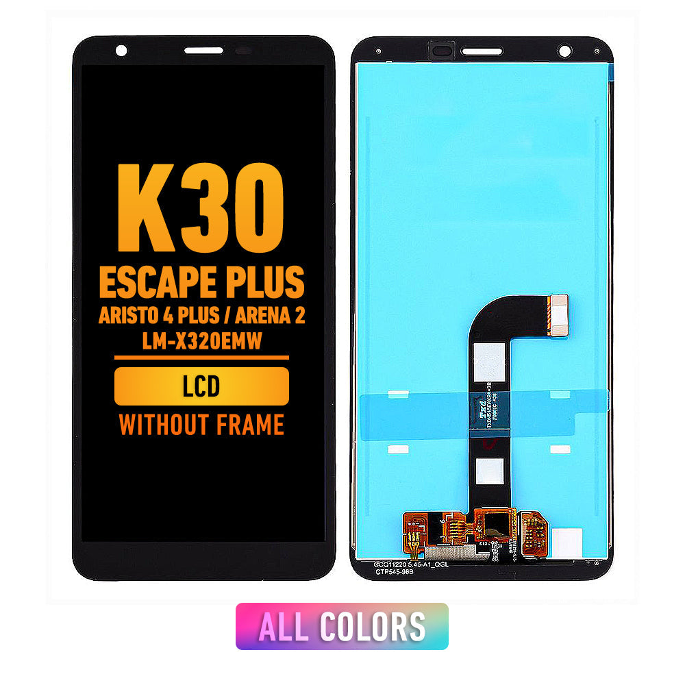 LG K30 (2019) / Escape Plus / Aristo 4 Plus / Arena 2 LM X320EMW LCD Screen Replacement - Frameless Display Assembly (All Colors) - DIY Repair Kit for Cracked or Damaged Phone Screens